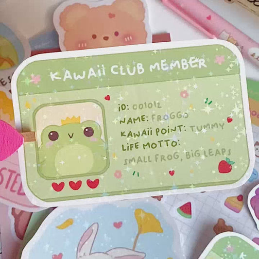 pegatina holografica sticker brillante para decorar estilo kawaii
