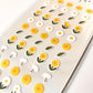 pegatinas coreanas de flores amarillas y blancas para agenda y decorar el bullet journal