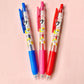bolígrafos sarasa de perrito shiba inu edicion limitada de japón, tinta de gel azul, rosa y rojo